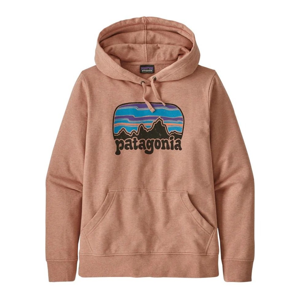 Patagonia Women's Fitz Roy Far Out Ahnya Hoody in Scotch Pink Size Medium